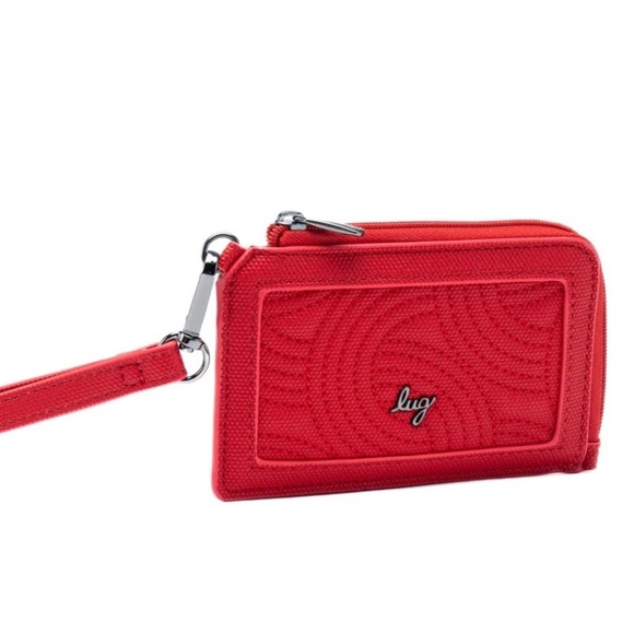 lug Handbags - LUG TWIRL Matte Luxe VL RFID Wristlet NWT (Ruby Red)
